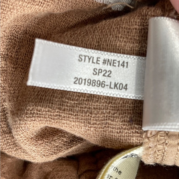 Madewell Plus Cotton-Linen Pull-On High-Rise Tapered Pants Button-Front Edition - Picture 10 of 11